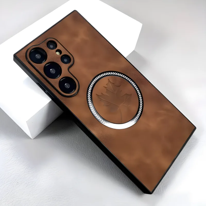 Synthetic Sheepskin Faux Leather Samsung Cases