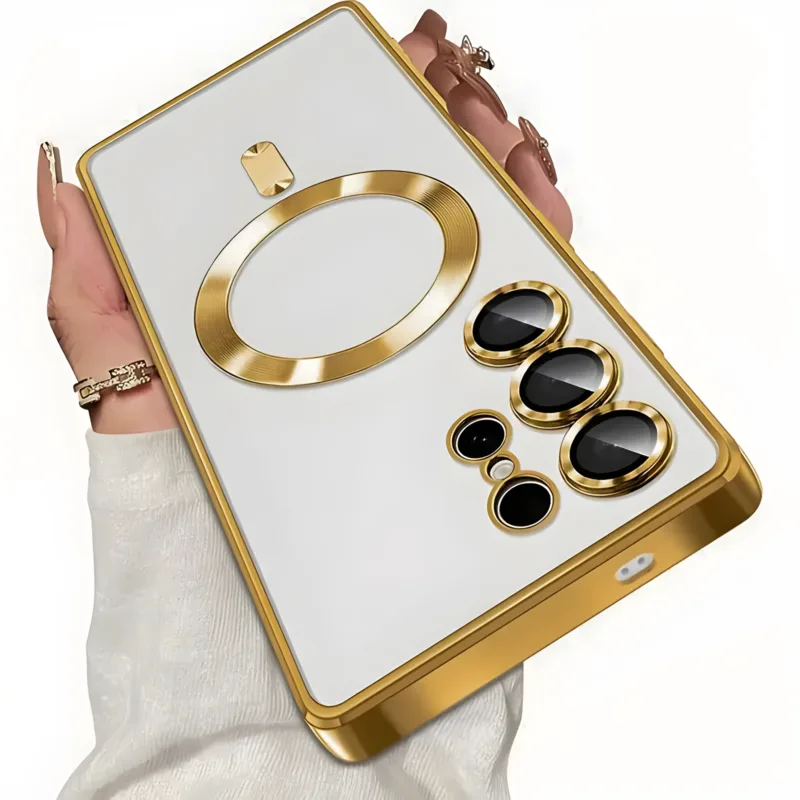 Luxury Magnetic Wireless Charging Samsung Cases