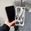 Black Flame Shell Samsung Cases