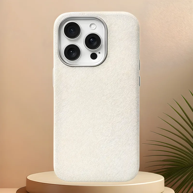 Electroplating Frame Litchi Pattern iPhone Cases
