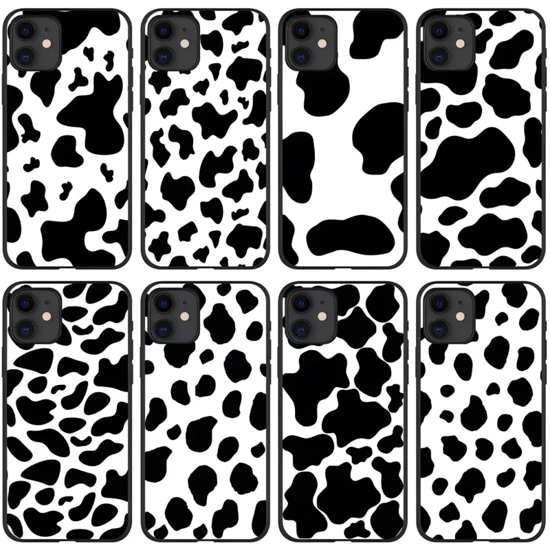Cow01 Monochrome Moo & Spots iPhone Cases
