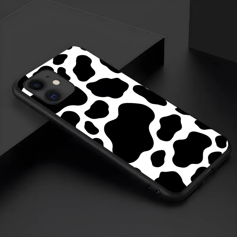 Cow02 Monochrome Moo & Spots iPhone Cases