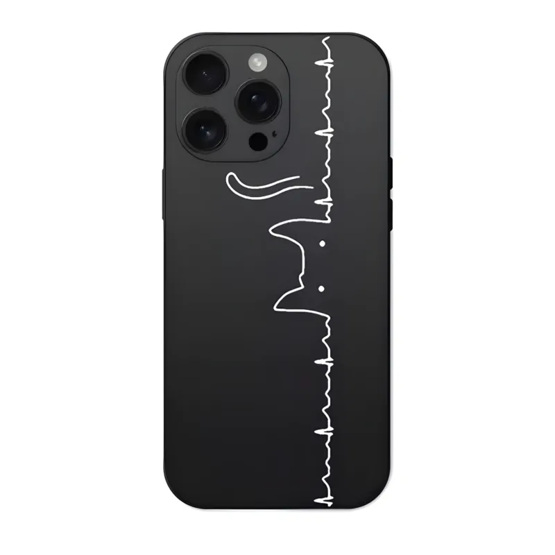 Simple02 Midnight Sketch – Minimalist Line Art iPhone Cases