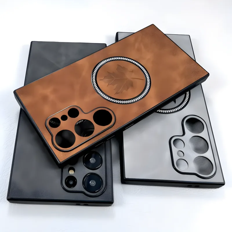 Synthetic Sheepskin Faux Leather Samsung Cases