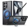 Black Rotating Magnetic Ring Holder Samsung Cases