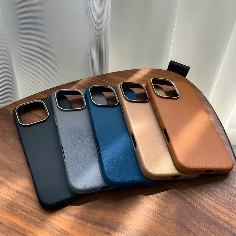 8e0fc448-f604-42db-ab43-77e791d593c6 Electroplating Frame Litchi Pattern iPhone Cases