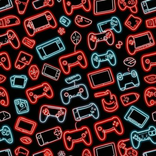 Neon Retro Controllers