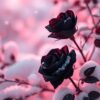 Dark Cherry Rose Frosted Dark Rose