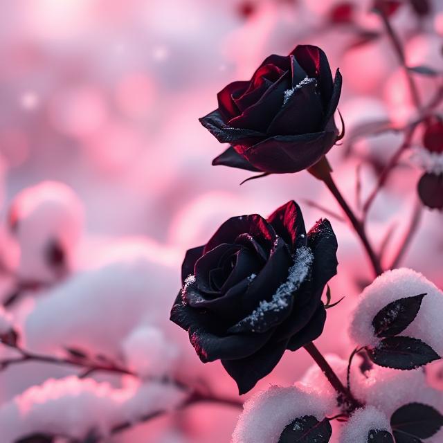 Dark Cherry Rose Frosted Dark Rose