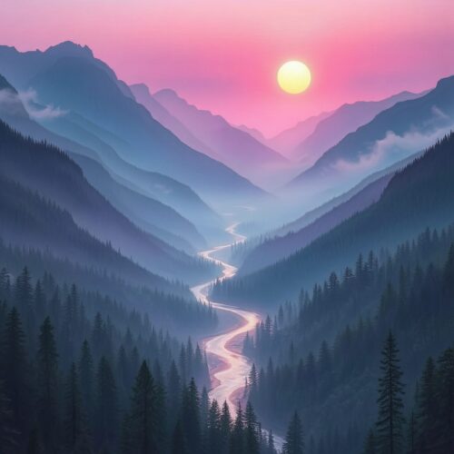 Mountain Valley Sunset Mountain Valley Sunset
