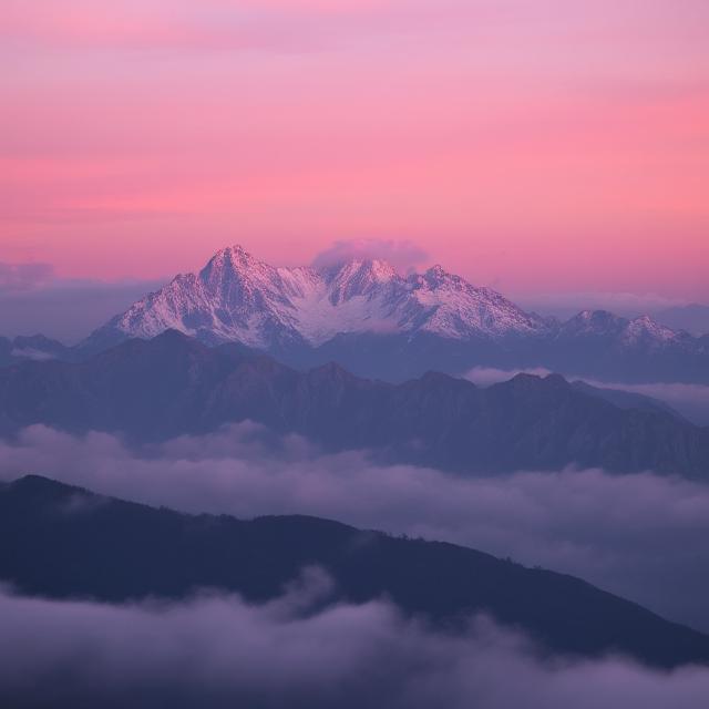 Mountain Rose Dusk Mountains