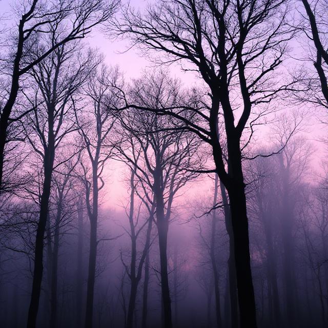Trees Calm Twilight Forest