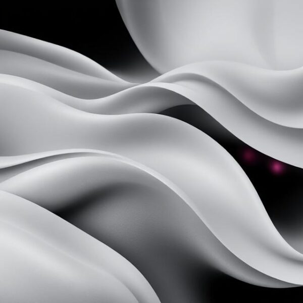 White and Black WAves Soft Pastel Grey