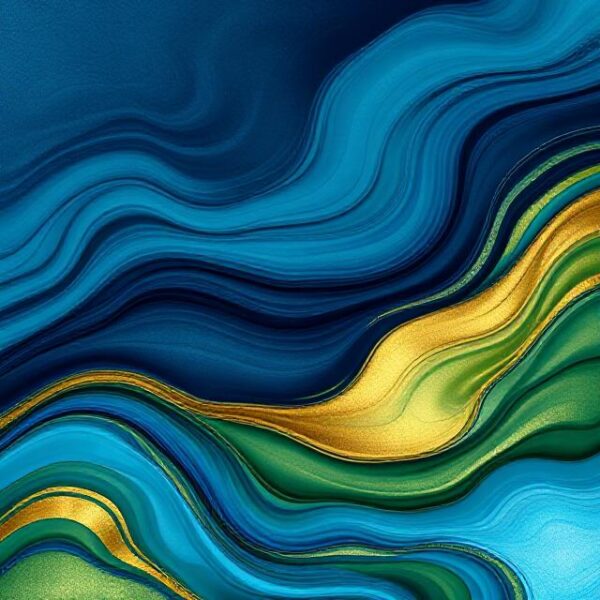 Wsves of blue and green Deep Sea Drift