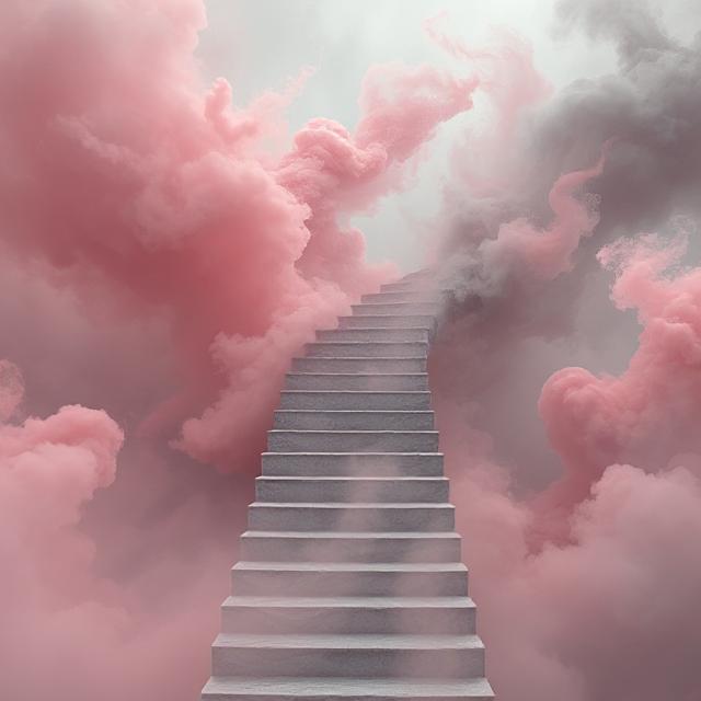 pink stairs Misty Dissolved Endeavor