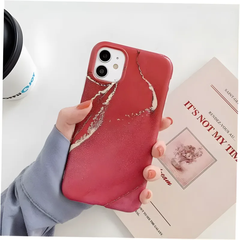 Marble Crack Matte iPhone Cases
