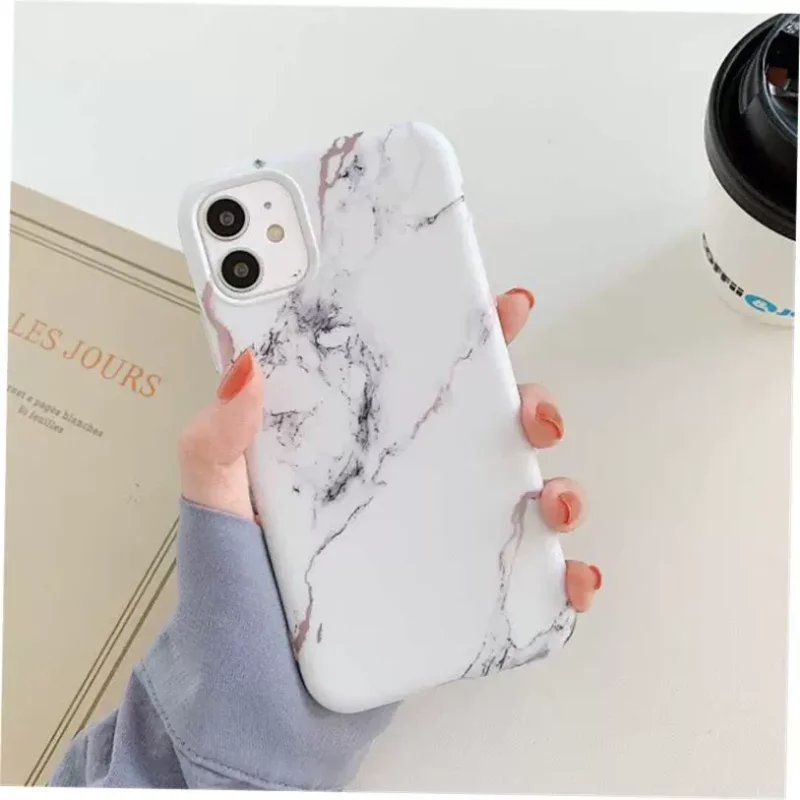 Marble Crack Matte iPhone Cases