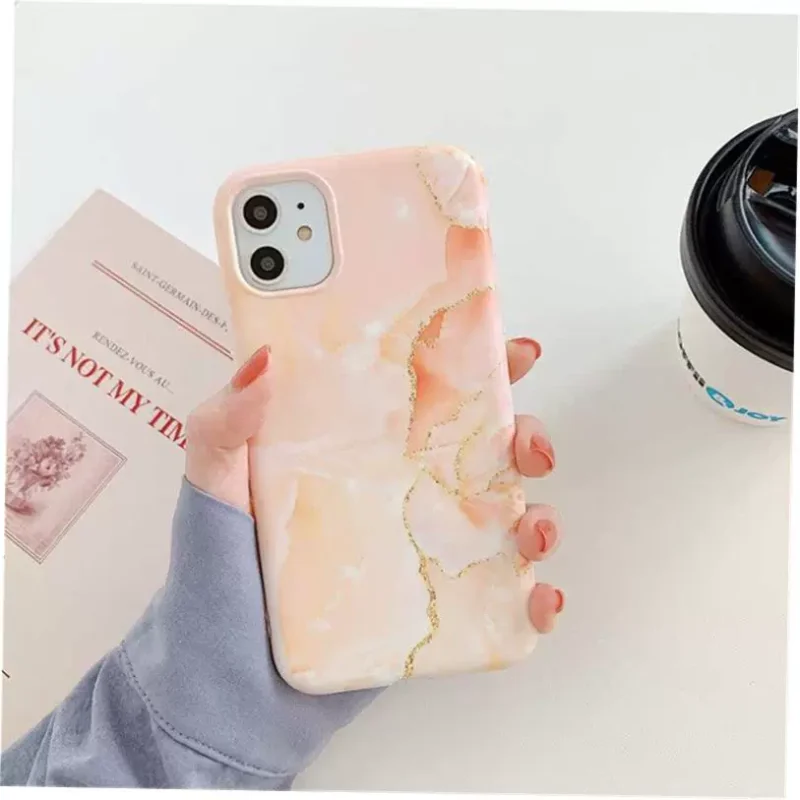 Marble Crack Matte iPhone Cases