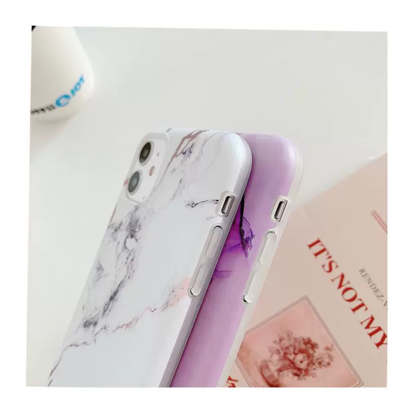 Marble Crack Matte iPhone Cases