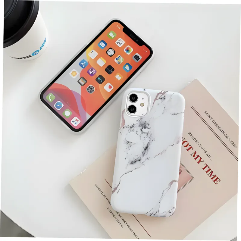 Marble Crack Matte iPhone Cases