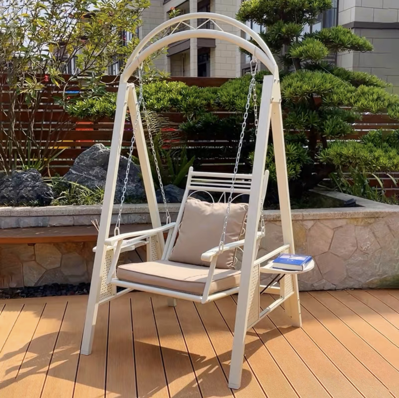 Wooden discount swinging chair