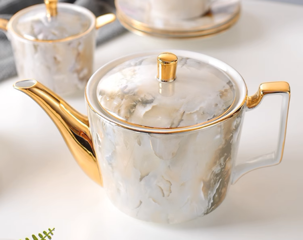 Marble Elegance Tea Set - Image 3