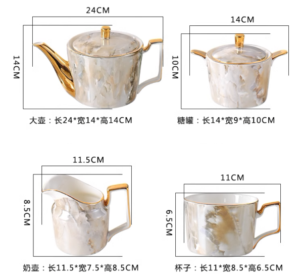 Marble Elegance Tea Set - Image 12