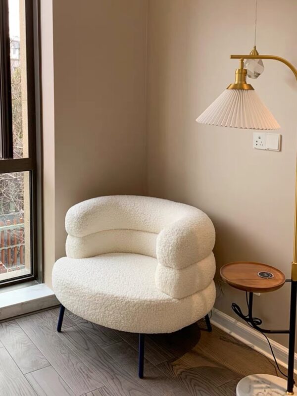 Petite Sherpa Cocoon Chair - Image 3