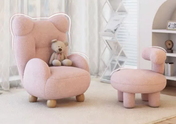 Bear Hug Armchair and Ottoman Set