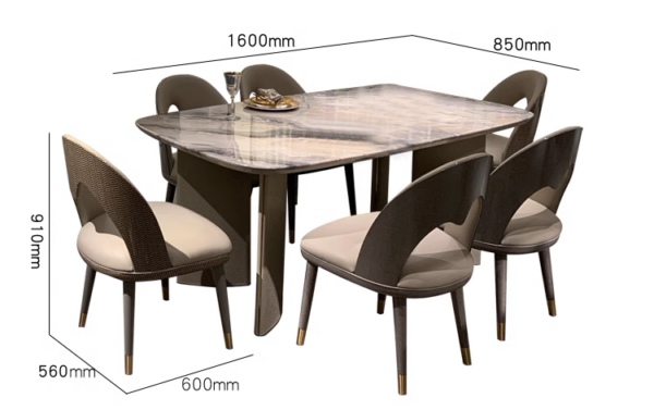 Marmo Radiance Dining Table - Image 4