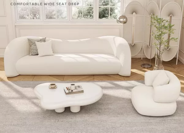 Odette Performance Bouclé Sofa - Image 2