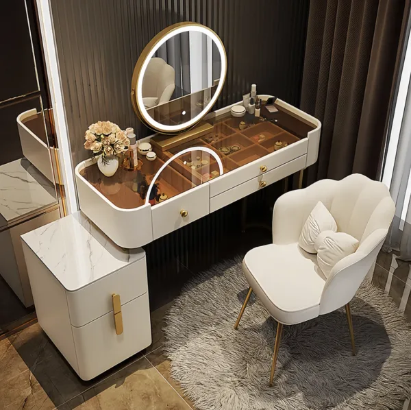 Bianco Luxe Reflection Vanity Set