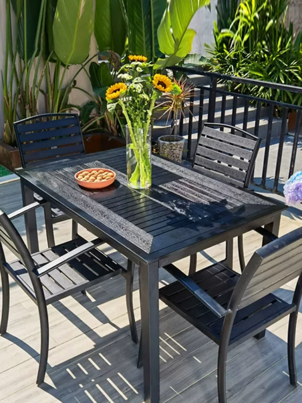 Metro Elegance Patio Dining Set - Image 4