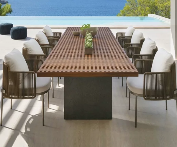 Serenity Stone Outdoor Dining Set - Image 5