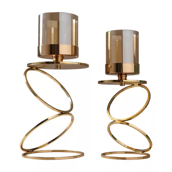 Luxe Spiral Elegance Candlesticks - Image 2