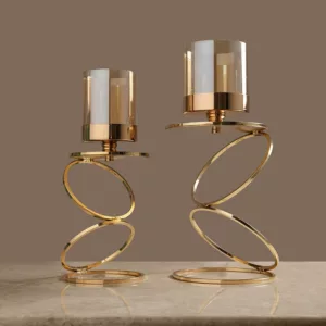 Luxe Spiral Elegance Candlesticks