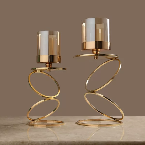 Luxe Spiral Elegance Candlesticks