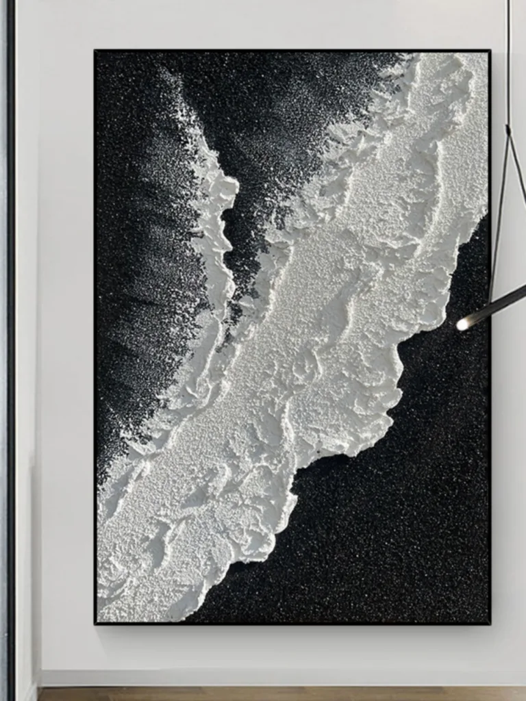 Black and White rhythmic decorative painting
