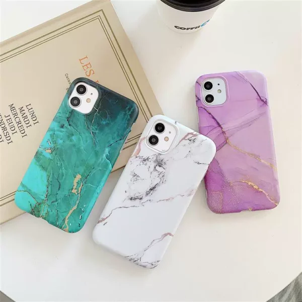 Marble Crack Matte iPhone Cases - Image 9