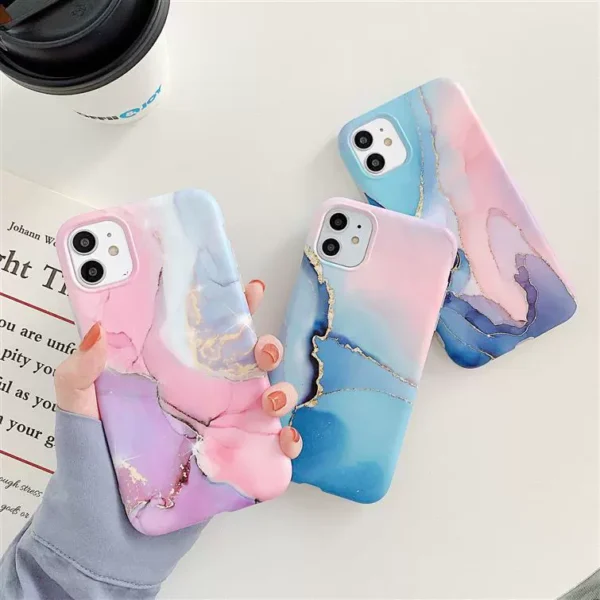 Marble Crack Matte iPhone Cases - Image 7