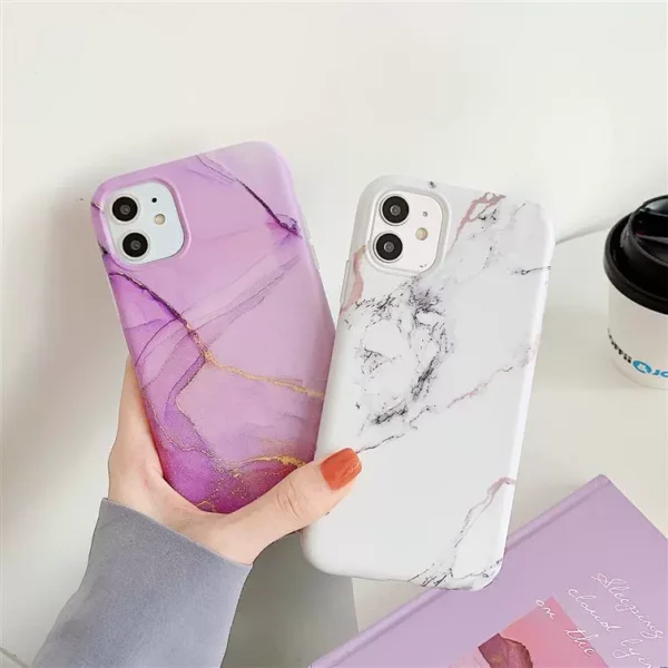 Marble Crack Matte iPhone Cases - Image 10