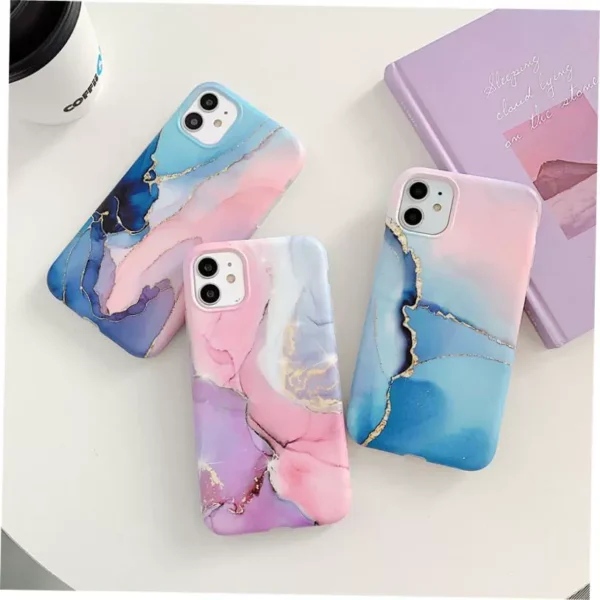 Marble Crack Matte iPhone Cases - Image 2
