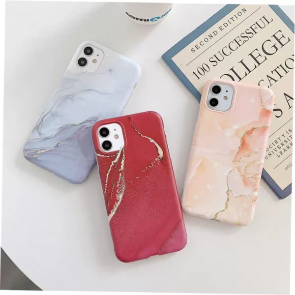 Marble Crack Matte iPhone Cases - Image 3