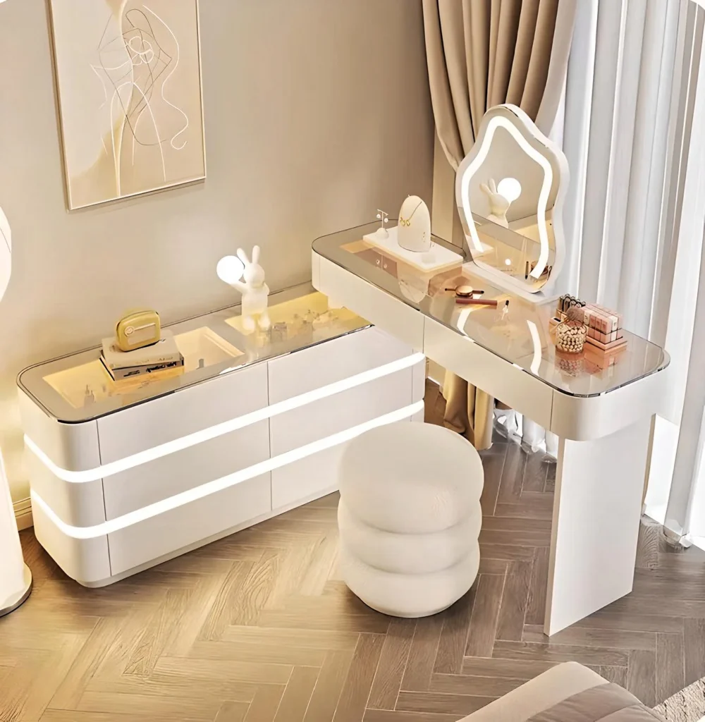 Stunning Luminous Vanity Set with Mirror